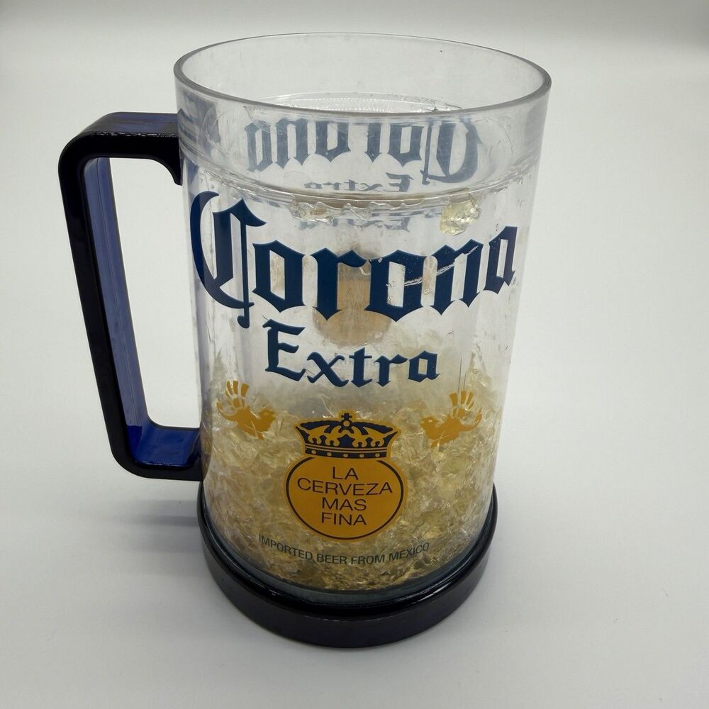 CORONA EXTRA BEER PLASTIC GEL FREEZE MUG 16oz  Pre Owned